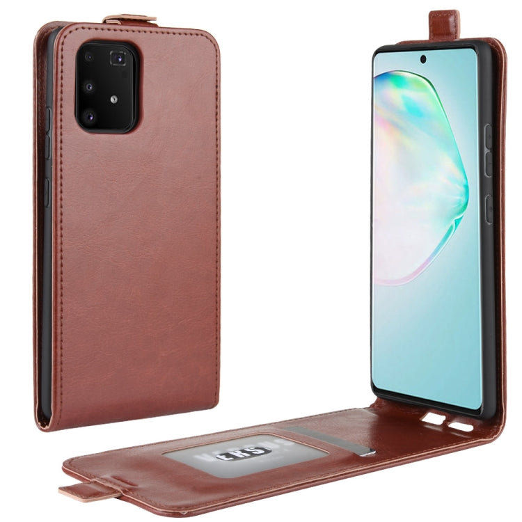 For Galaxy A91 / M80s / S10 Lite R64 Texture Single Vertical Flip Leather Protective Case with Card Slots & Photo Frame