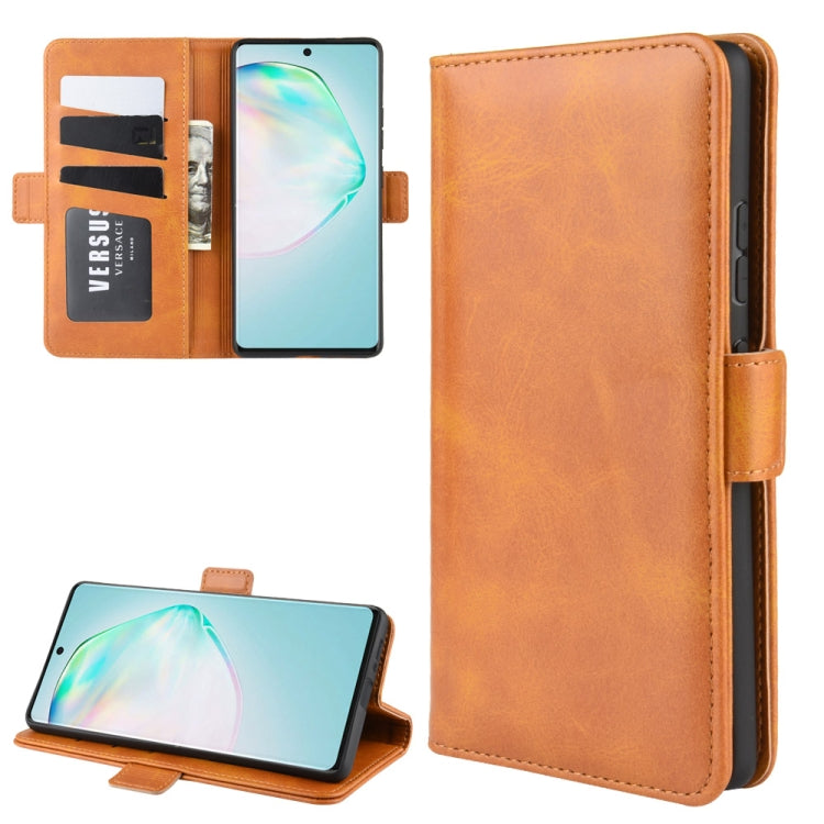 For Galaxy A91 / M80s / S10 Lite Dual-side Magnetic Buckle Horizontal Flip Leather Case with Holder & Card Slots & Wallet