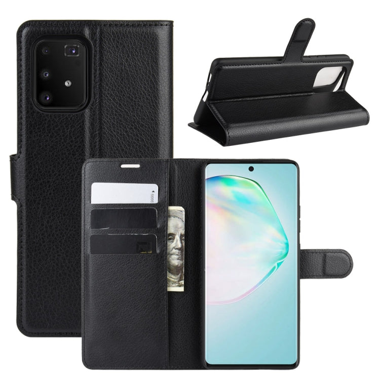 For Galaxy A91 / M80s / S10 Lite  Litchi Texture Horizontal Flip Protective Case with Holder & Card Slots & Wallet