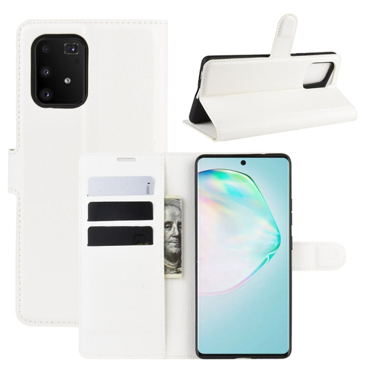 For Galaxy A91 / M80s / S10 Lite  Litchi Texture Horizontal Flip Protective Case with Holder & Card Slots & Wallet