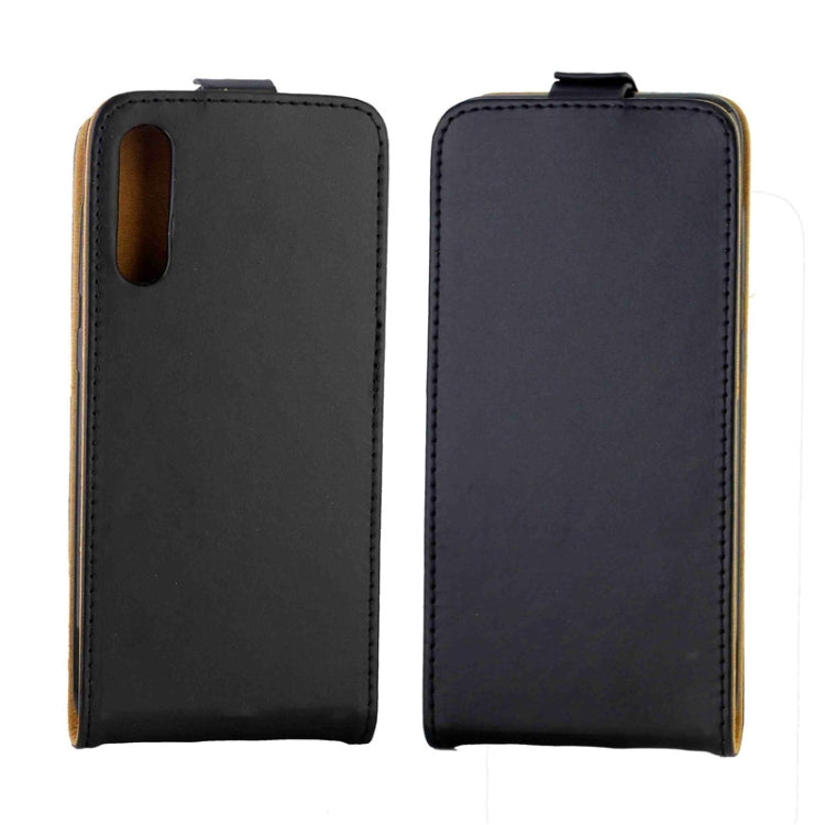 For Galaxy A70s / A70 Business Style Vertical Flip TPU Leather Case  with Card Slot(Black)