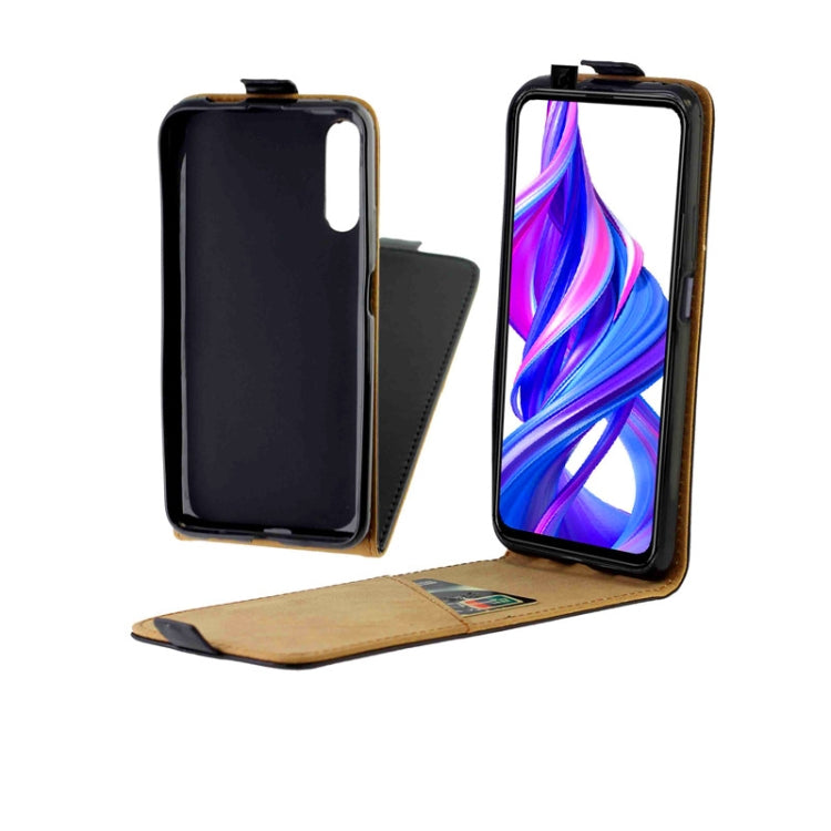 For Huawei Honor 9X Pro Business Style Vertical Flip TPU Leather Case  with Card Slot(Black)