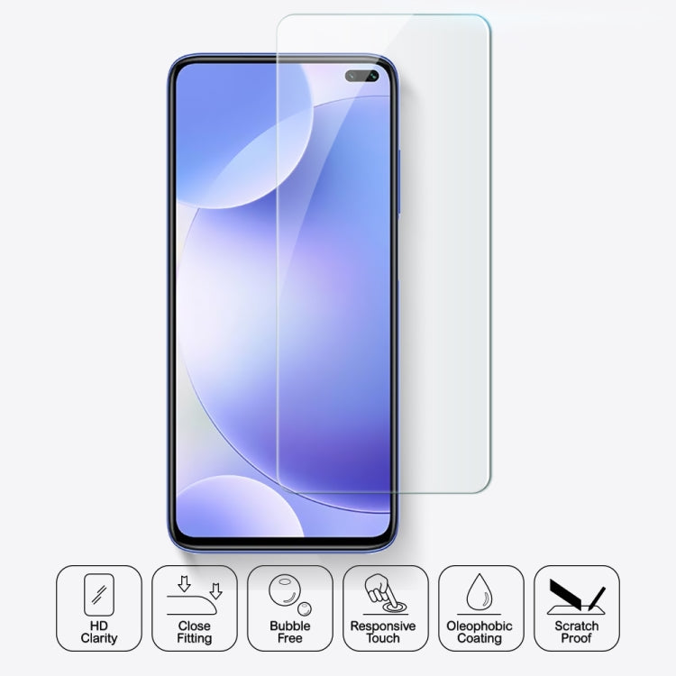 10PCS For Xiaomi Redmi K30  mocolo 0.33mm 9H 2.5D Tempered Glass Film(Clear)