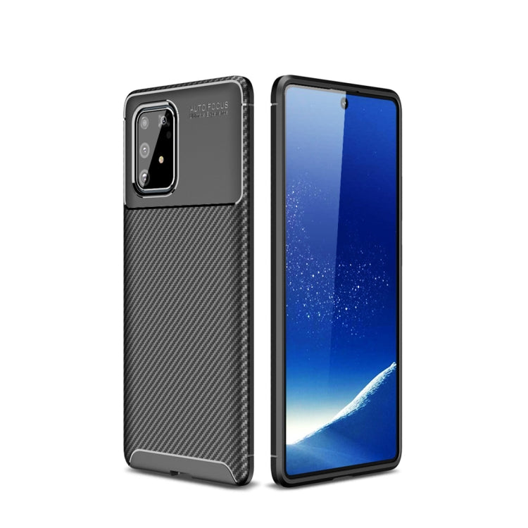 For Galaxy A91 / M80s Carbon Fiber Texture Shockproof TPU Case