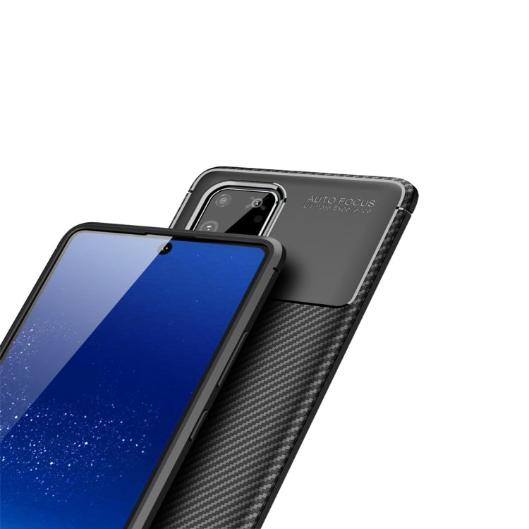 For Galaxy A91 / M80s Carbon Fiber Texture Shockproof TPU Case