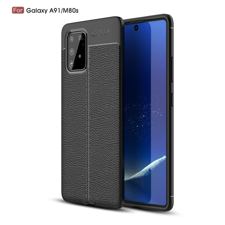 For Galaxy A91 / M80s Litchi Texture TPU Shockproof Case