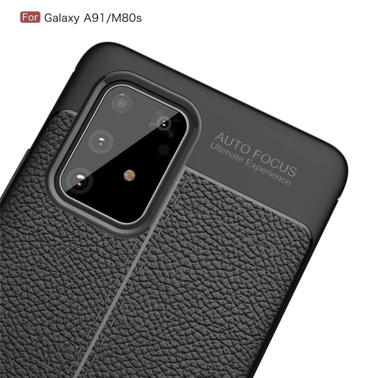 For Galaxy A91 / M80s Litchi Texture TPU Shockproof Case