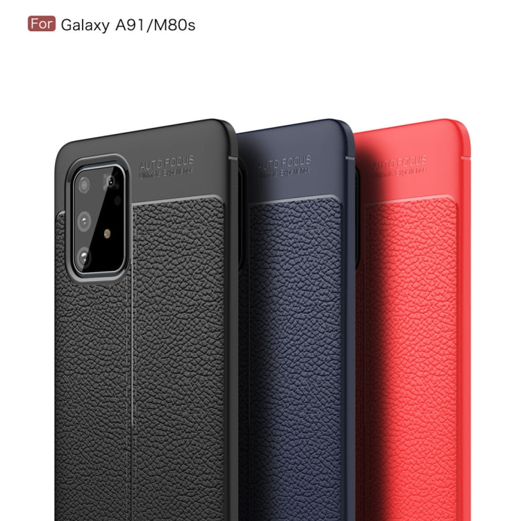 For Galaxy A91 / M80s Litchi Texture TPU Shockproof Case