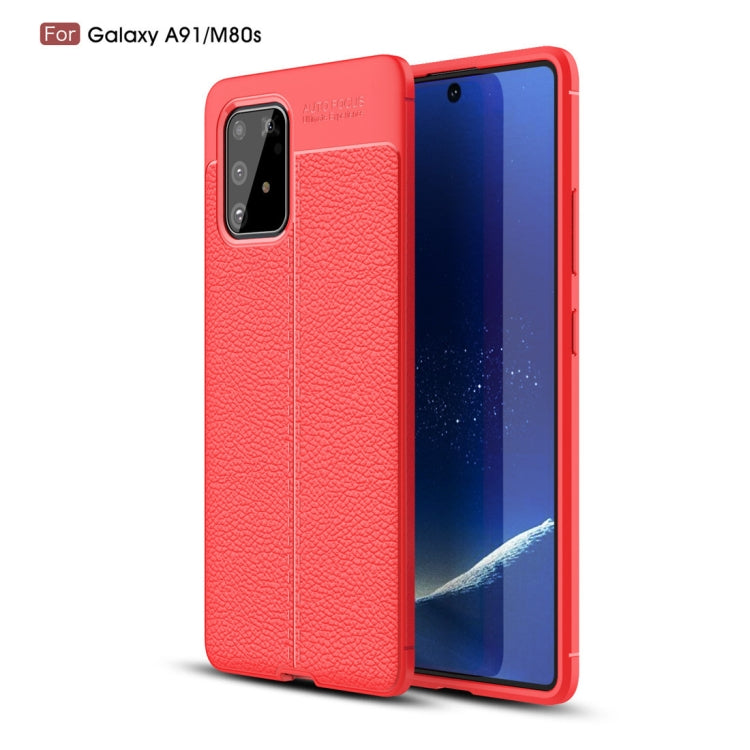 For Galaxy A91 / M80s Litchi Texture TPU Shockproof Case