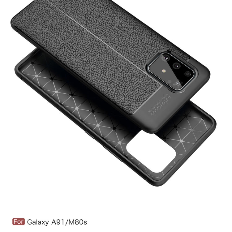 For Galaxy A91 / M80s Litchi Texture TPU Shockproof Case