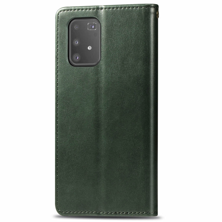 For Galaxy S10 Lite / A91 / M80s Retro Solid Color Leather Buckle Mobile Phone Protection Leather Case with Photo Frame & Card Slot & Wallet & Bracket Function