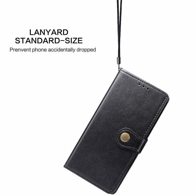 For Galaxy S20+ Retro Solid Color Leather Buckle Mobile Phone Protection Leather Case with Photo Frame & Card Slot & Wallet & Bracket Function