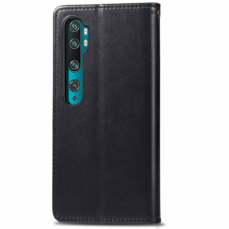 For Xiaomi Mi Note10 Pro Retro Solid Color Leather Buckle Mobile Phone Protection Leather Case with Photo Frame & Card Slot & Wallet & Bracket Function