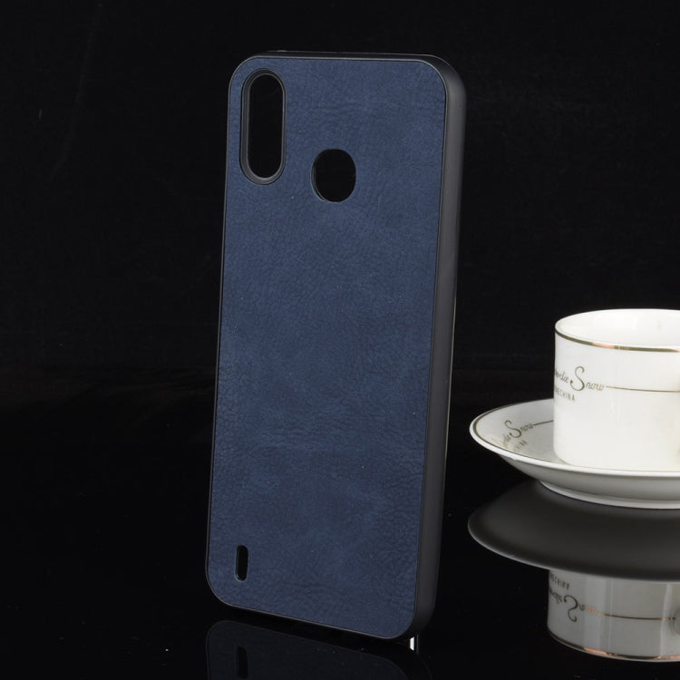 For Infinix Smart 4/4C/X653 Shockproof Sheep Skin PC + PU + TPU Case(Blue)