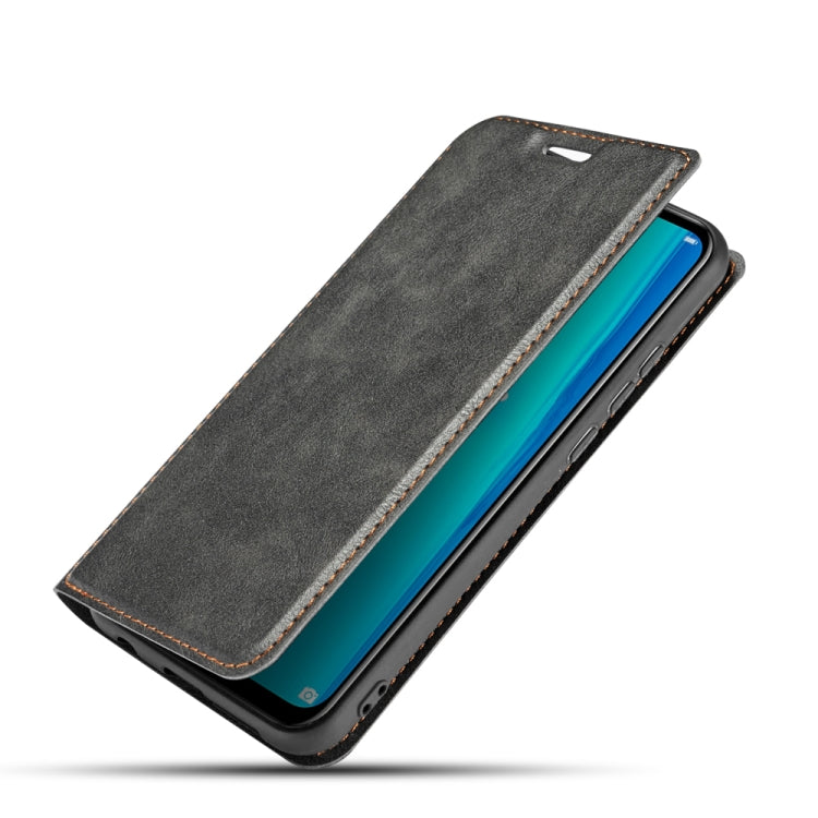 For Xiaomi Redmi 7  Retro Simple Ultra-thin Magnetic Leather Case with Holder & Card Slots & Lanyard