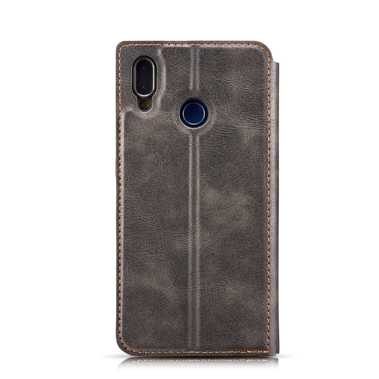 For Xiaomi Redmi 7  Retro Simple Ultra-thin Magnetic Leather Case with Holder & Card Slots & Lanyard