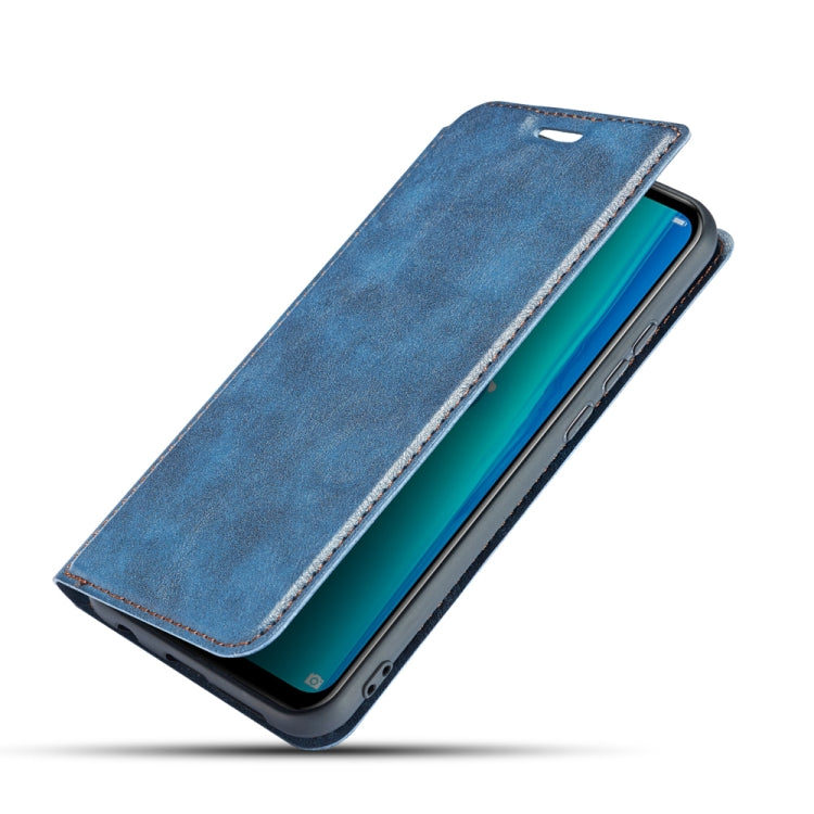 For Xiaomi Redmi 7  Retro Simple Ultra-thin Magnetic Leather Case with Holder & Card Slots & Lanyard