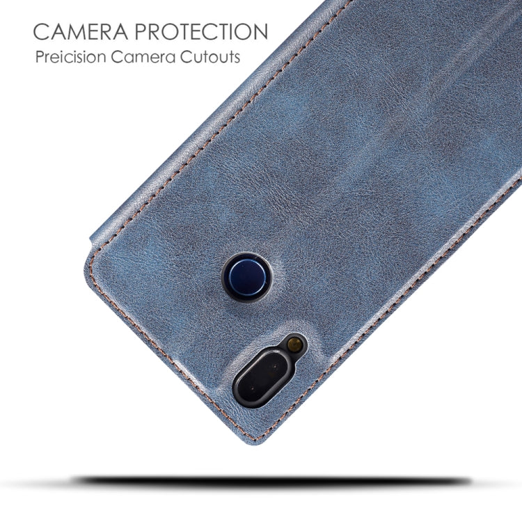 For Xiaomi Redmi 7  Retro Simple Ultra-thin Magnetic Leather Case with Holder & Card Slots & Lanyard