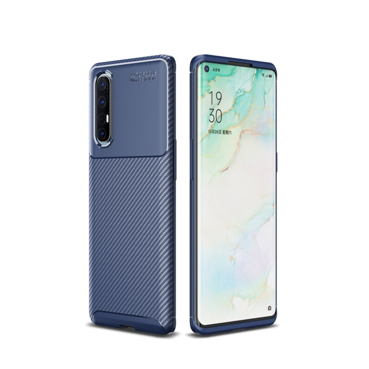 For OPPO Reno 3 Pro Carbon Fiber Texture Shockproof TPU Case