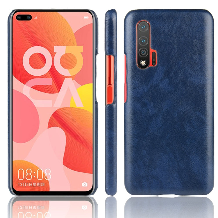 For Huawei Nova 6 5G Shockproof Litchi Texture PC + PU Case