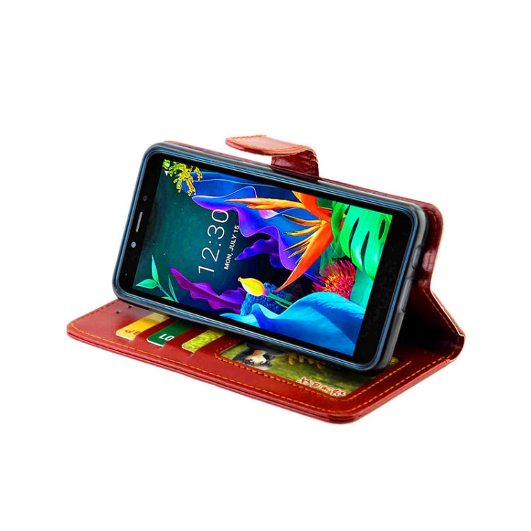 For LG K20(2019) Crazy Horse Texture Leather Horizontal Flip Protective Case with Holder & Card Slots & Wallet & Photo Frame