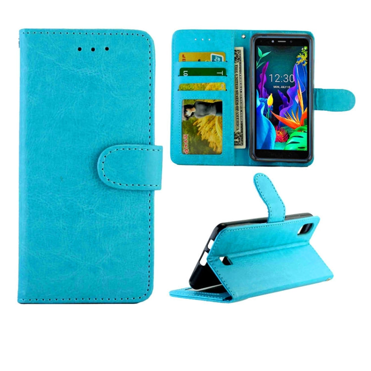 For LG K20(2019) Crazy Horse Texture Leather Horizontal Flip Protective Case with Holder & Card Slots & Wallet & Photo Frame