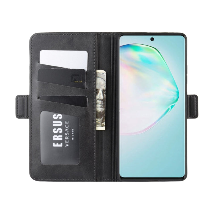 For Galaxy M80s / A91 / S10 Lite  Double Buckle Crazy Horse Business Mobile Phone Holster with Card Wallet Bracket Function