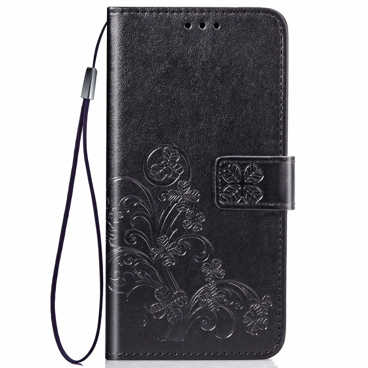 For Galaxy S20 Four-leaf Clasp Embossed Buckle Flip Leather Case with Lanyard & Card Slot & Wallet & Holder