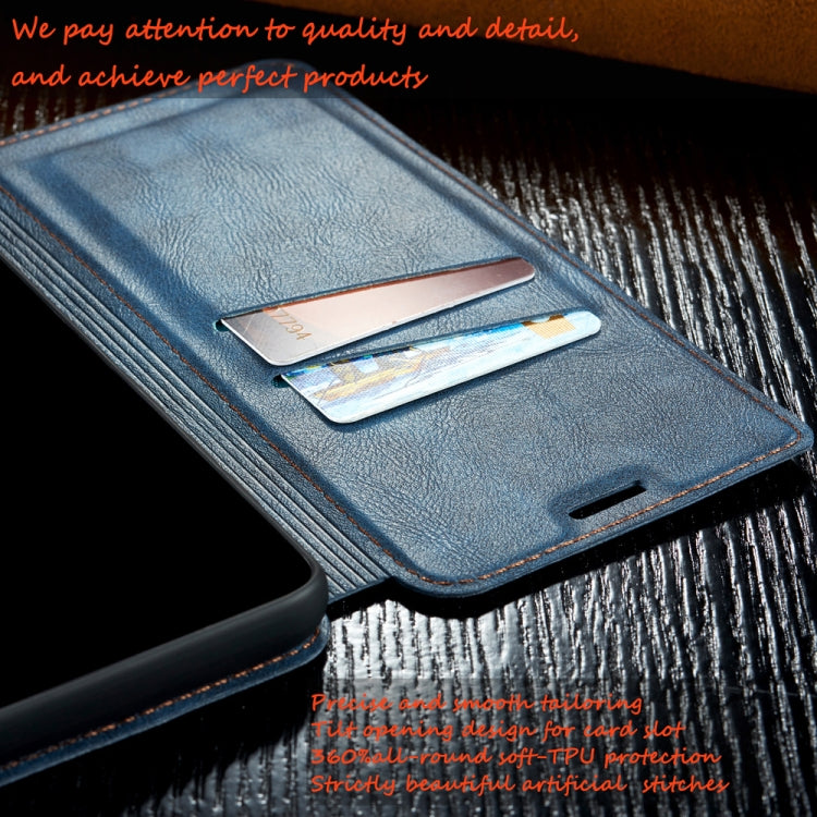 For Xiaomi Redmi 6A Retro Simple Ultra-thin Magnetic Leather Case with Holder & Card Slots & Lanyard