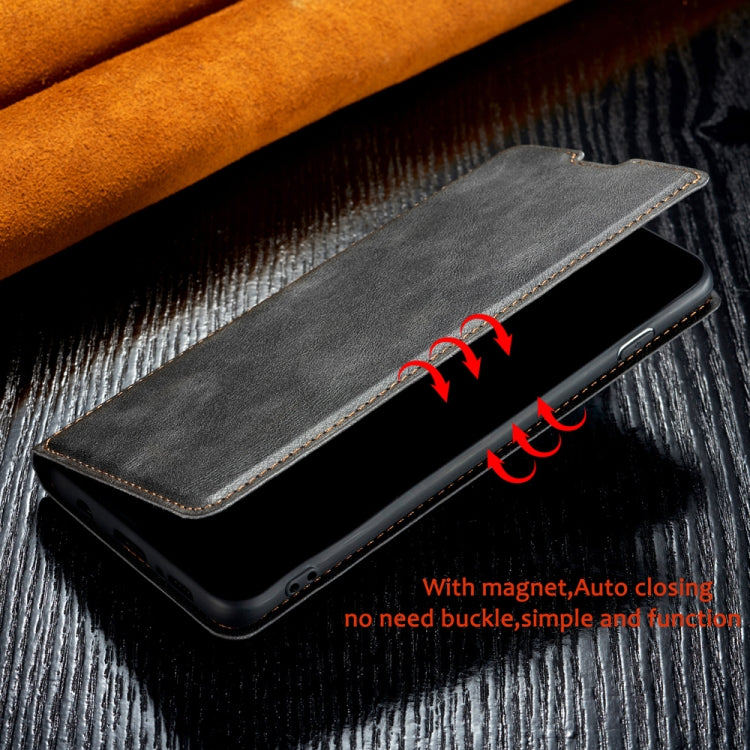 For Xiaomi Mi 9  Retro Simple Ultra-thin Magnetic Leather Case with Holder & Card Slots & Lanyard
