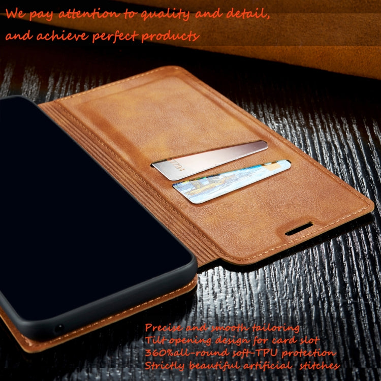 For Xiaomi Mi A3 Retro Simple Ultra-thin Magnetic Leather Case with Holder & Card Slots & Lanyard