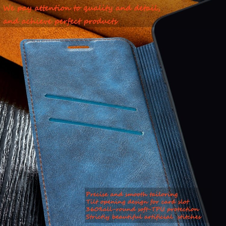 For Xiaomi Redmi 6 Pro  Retro Simple Ultra-thin Magnetic Leather Case with Holder & Card Slots & Lanyard