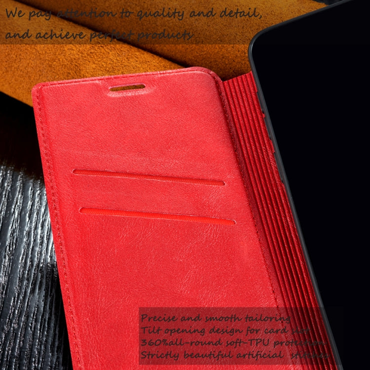 For Xiaomi Redmi 6 Pro  Retro Simple Ultra-thin Magnetic Leather Case with Holder & Card Slots & Lanyard