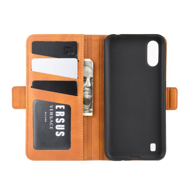 For Galaxy A01 Dual-side Magnetic Buckle Horizontal Flip Leather Case with Holder & Card Slots & Wallet