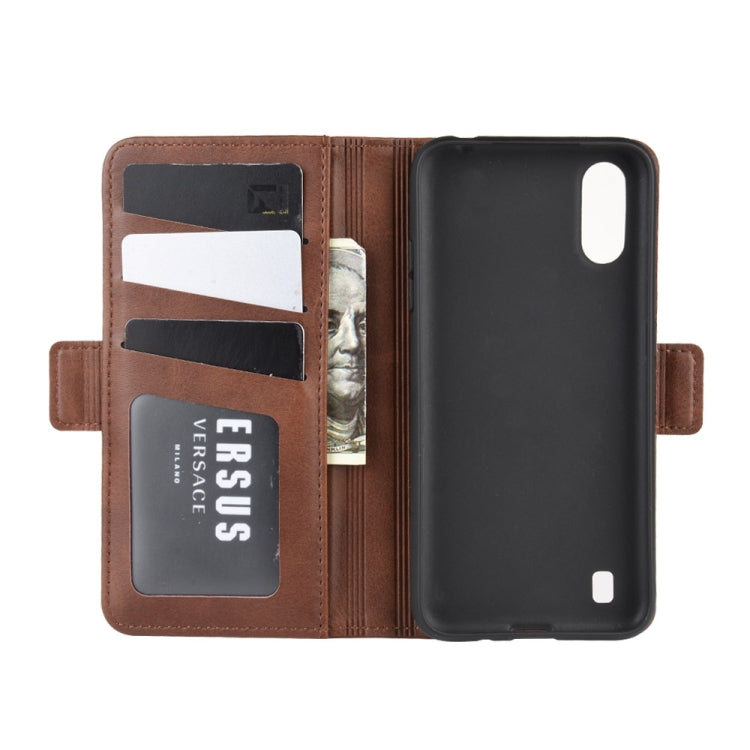 For Galaxy A01 Dual-side Magnetic Buckle Horizontal Flip Leather Case with Holder & Card Slots & Wallet