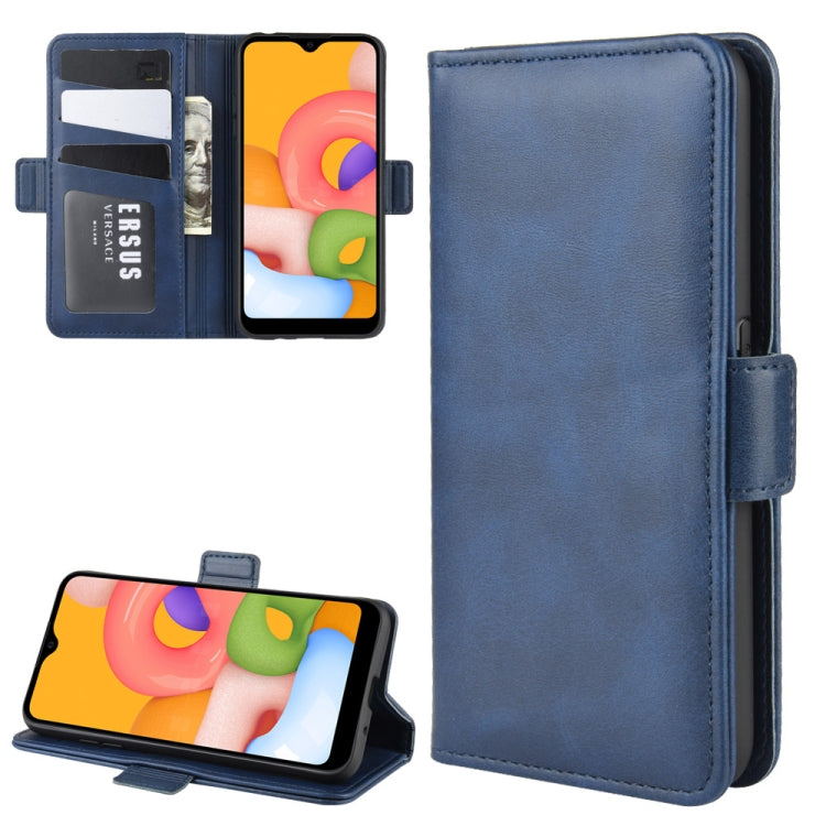 For Galaxy A01 Dual-side Magnetic Buckle Horizontal Flip Leather Case with Holder & Card Slots & Wallet