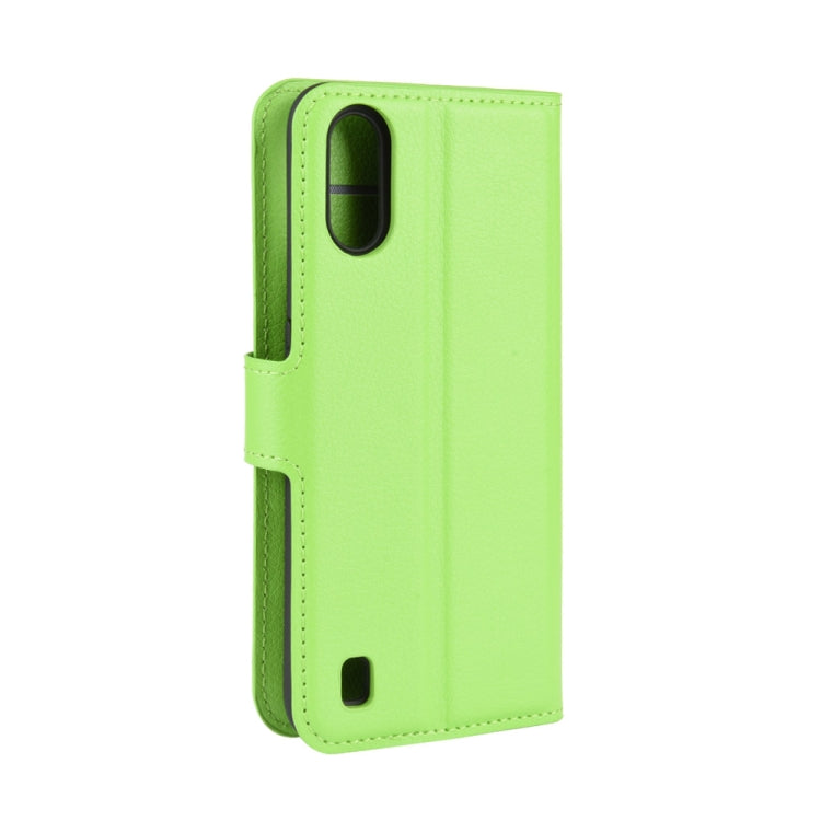 For Galaxy A01 Litchi Texture Horizontal Flip Protective Case with Holder & Card Slots & Wallet