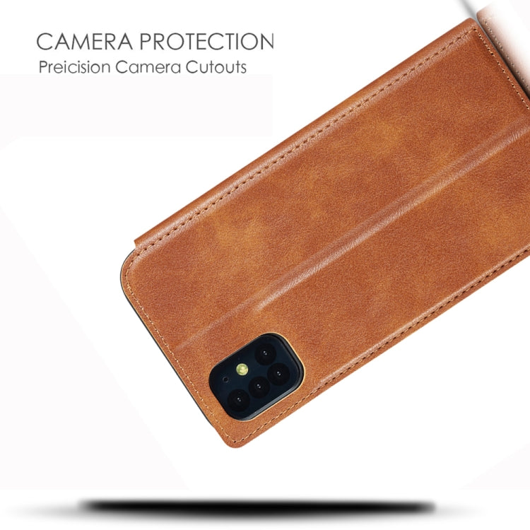 For Galaxy S20+ Retro Simple Ultra-thin Magnetic Leather Case with Holder & Card Slots & Lanyard