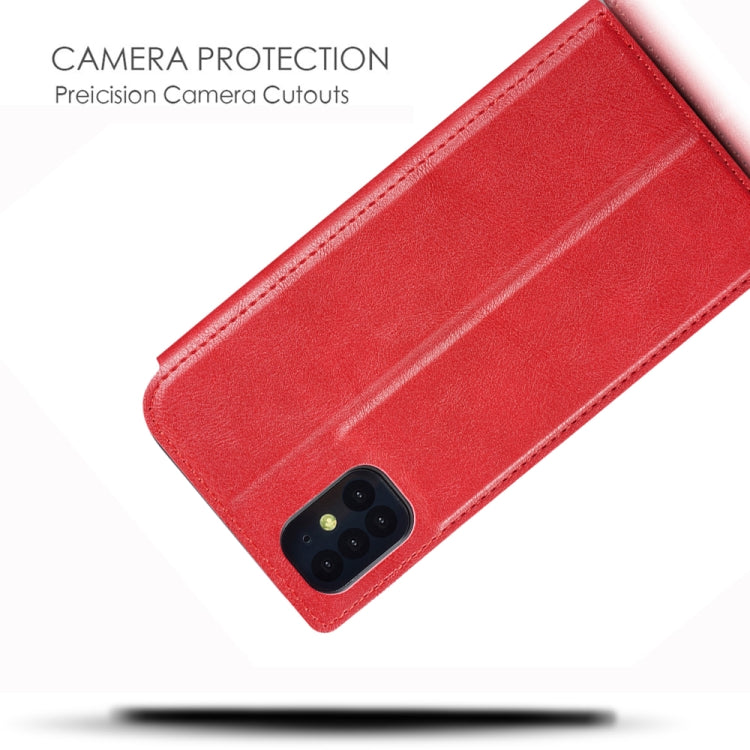 For Galaxy S20+ Retro Simple Ultra-thin Magnetic Leather Case with Holder & Card Slots & Lanyard