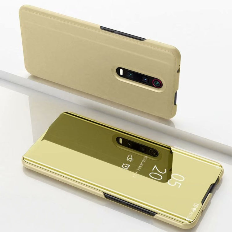 For Xiaomi Redmi K30 Plated Mirror Horizontal Flip Leather with Stand Mobile Phone Holster