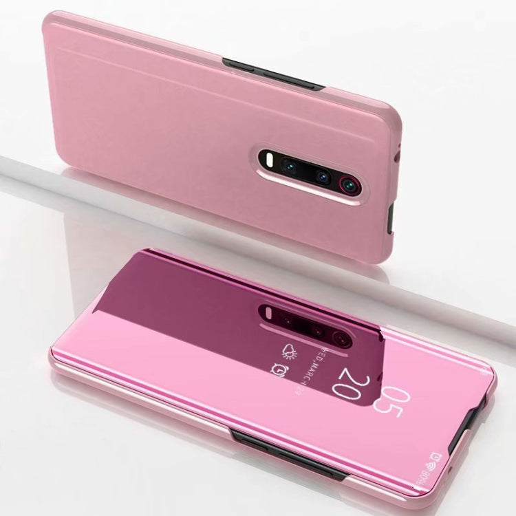 For Xiaomi Redmi K30 Plated Mirror Horizontal Flip Leather with Stand Mobile Phone Holster