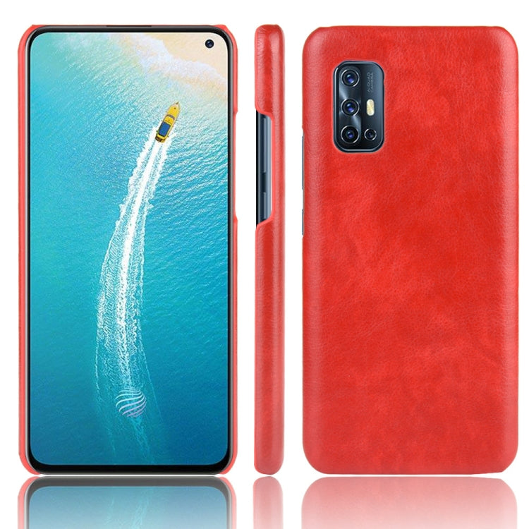 For Vivo V17 India Shockproof Litchi Texture PC + PU Case