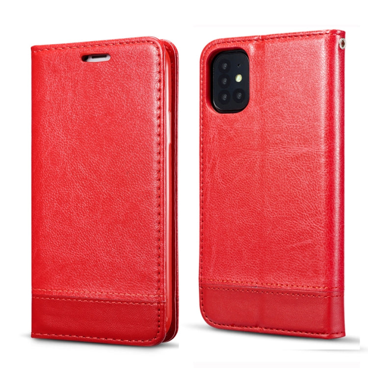 For Galaxy S20+ Double-sided Absorption Splicing Horizontal Flip Leather Case with Holder Card Slots Lanyard