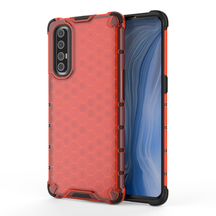 For OPPO Reno 3 Pro  Shockproof Honeycomb PC + TPU Case