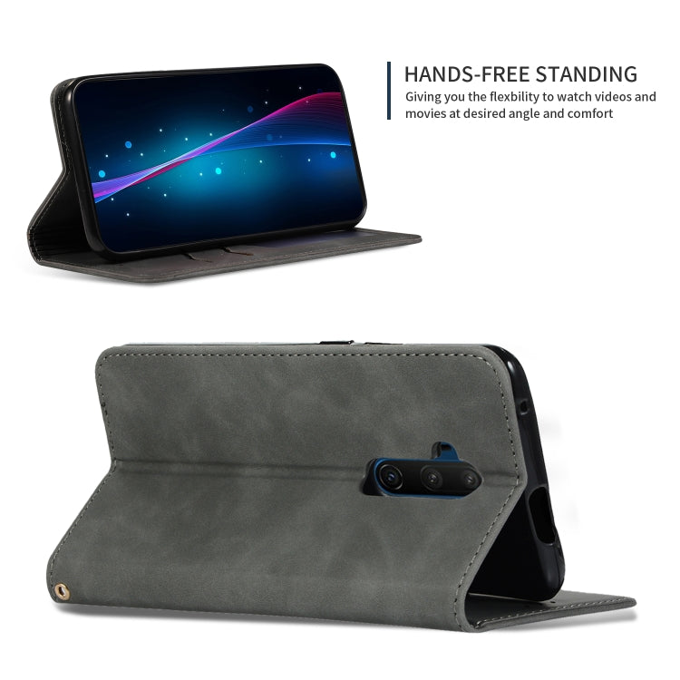 For OnePlus 7T Pro Retro Skin Feel Business Magnetic Horizontal Flip Leather Case