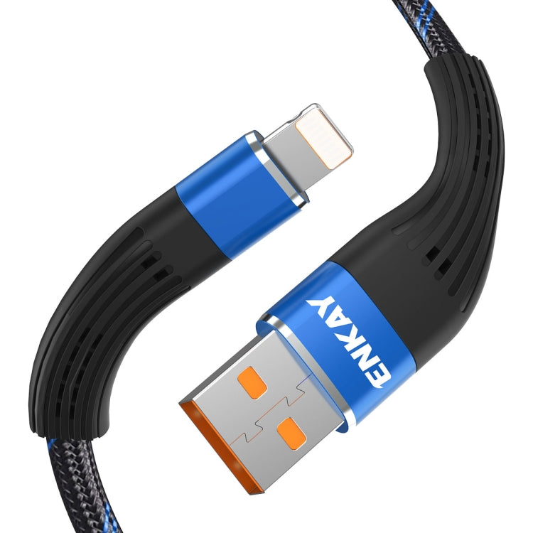 ENKAY ENK-CB201 Fishing Net Weaving USB to 8 Pin Data Transfer Charging Cable