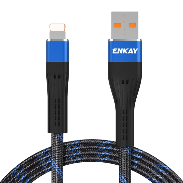 ENKAY ENK-CB201 Fishing Net Weaving USB to 8 Pin Data Transfer Charging Cable