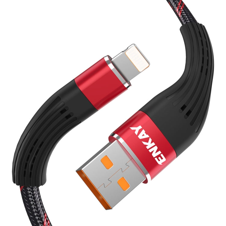 ENKAY ENK-CB201 Fishing Net Weaving USB to 8 Pin Data Transfer Charging Cable