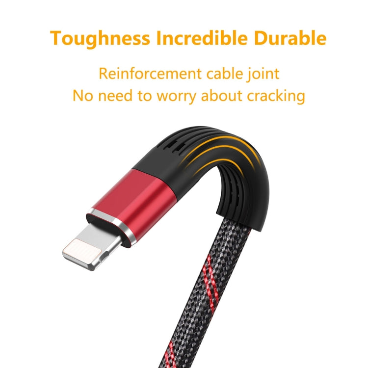 ENKAY ENK-CB201 Fishing Net Weaving USB to 8 Pin Data Transfer Charging Cable