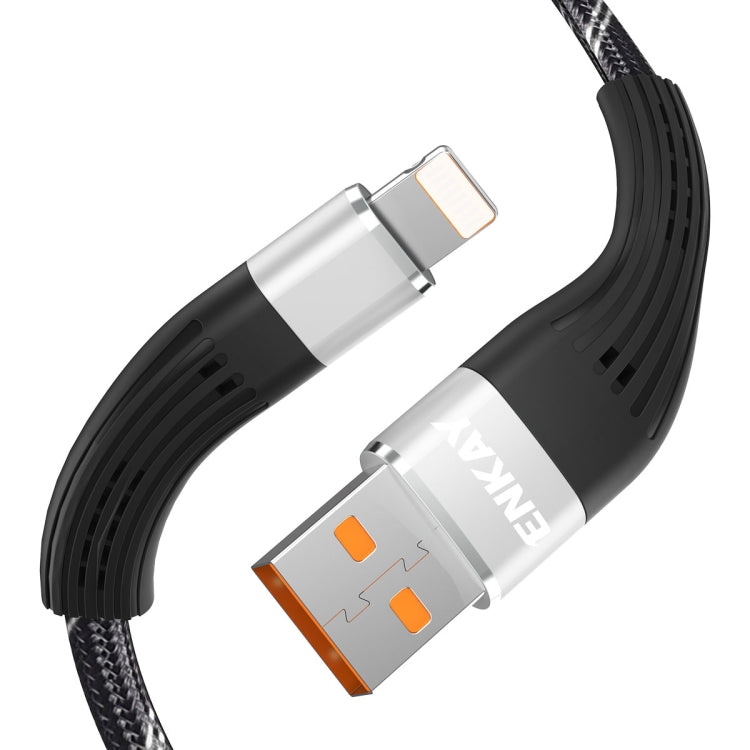 ENKAY ENK-CB201 Fishing Net Weaving USB to 8 Pin Data Transfer Charging Cable
